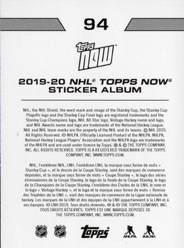 2019-20 Topps Now NHL Stickers #94 Joe Thornton / Patrick Marleau Back