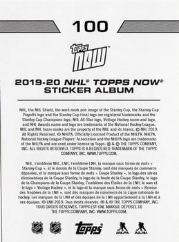 2019-20 Topps Now NHL Stickers #100 St. Louis Blues Back