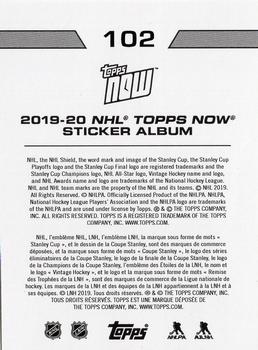 2019-20 Topps Now NHL Stickers #102 Noel Acciari Back
