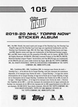 2019-20 Topps Now NHL Stickers #105 Patrick Kane Back
