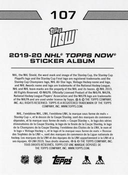 2019-20 Topps Now NHL Stickers #107 Nicolas Aube-Kubel Back