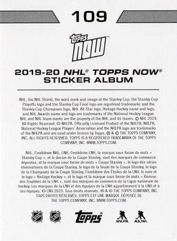 2019-20 Topps Now NHL Stickers #109 Patrice Bergeron Back