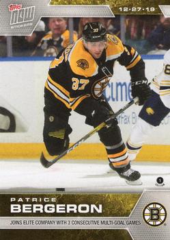 2019-20 Topps Now NHL Stickers #109 Patrice Bergeron Front