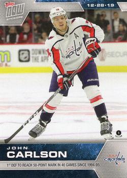 2019-20 Topps Now NHL Stickers #113 John Carlson Front