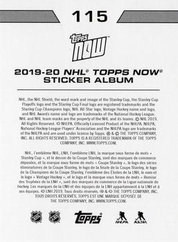 2019-20 Topps Now NHL Stickers #115 Alex Pietrangelo Back