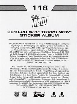 2019-20 Topps Now NHL Stickers #118 NHL Back