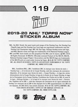 2019-20 Topps Now NHL Stickers #119 Dallas Stars Back