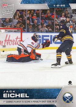 2019-20 Topps Now NHL Stickers #123 Jack Eichel Front