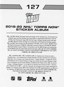 2019-20 Topps Now NHL Stickers #127 Auston Matthews Back