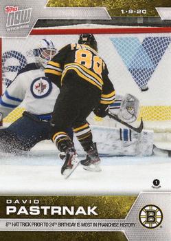 2019-20 Topps Now NHL Stickers #129 David Pastrnak Front