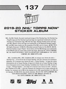2019-20 Topps Now NHL Stickers #137 Patrice Bergeron Back