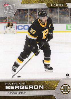 2019-20 Topps Now NHL Stickers #137 Patrice Bergeron Front