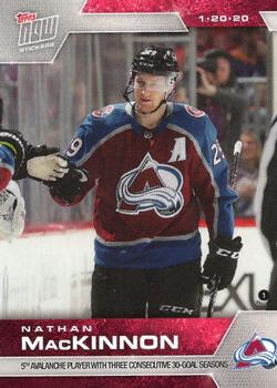 2019-20 Topps Now NHL Stickers #142 Nathan Mackinnon Front