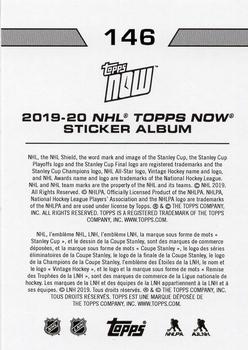 2019-20 Topps Now NHL Stickers #146 Tomas Hertl Back
