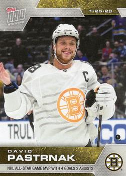2019-20 Topps Now NHL Stickers #153 David Pastrnak Front