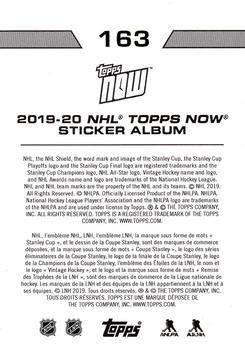 2019-20 Topps Now NHL Stickers #163 New York Rangers Back