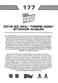 2019-20 Topps Now NHL Stickers #177 Andrew Peeke Back