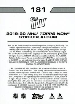 2019-20 Topps Now NHL Stickers #181 Duncan Keith Back