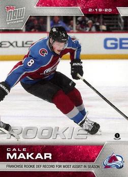 2019-20 Topps Now NHL Stickers #182 Cale Makar Front