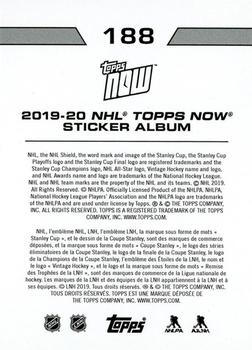 2019-20 Topps Now NHL Stickers #188 Quinn Hughes Back