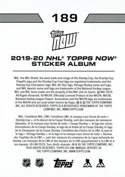 2019-20 Topps Now NHL Stickers #189 New York Rangers Back