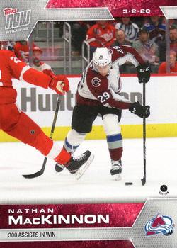 2019-20 Topps Now NHL Stickers #196 Nathan MacKinnon Front