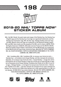 2019-20 Topps Now NHL Stickers #198 Sidney Crosby Back
