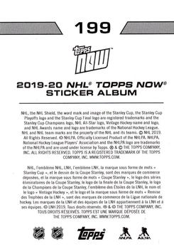 2019-20 Topps Now NHL Stickers #199 Mika Zibanejad Back