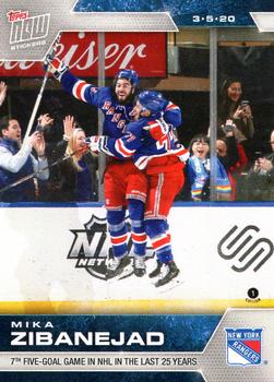 2019-20 Topps Now NHL Stickers #199 Mika Zibanejad Front