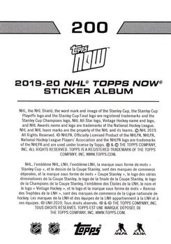 2019-20 Topps Now NHL Stickers #200 Dakota Mermis Back