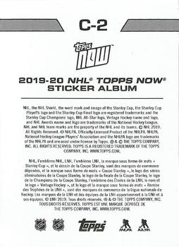 2019-20 Topps Now NHL Stickers - Chase Inserts #C-2 Connor McDavid Back