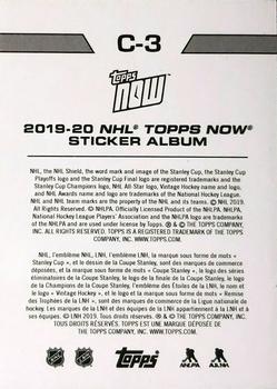 2019-20 Topps Now NHL Stickers - Chase Inserts #C-3 Cale Makar Back