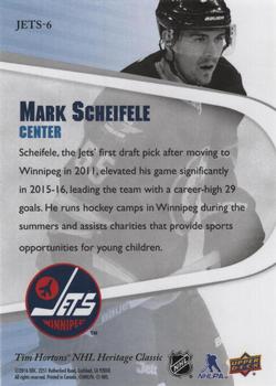 2016 Tim Hortons Heritage Classic Winnipeg Jets #JETS-6 Mark Scheifele Back