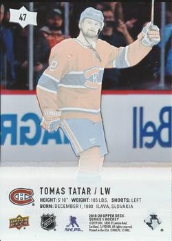 2019-20 Upper Deck - Clear Cut #47 Tomas Tatar Back