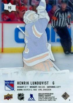 2019-20 Upper Deck - Clear Cut #90 Henrik Lundqvist Back