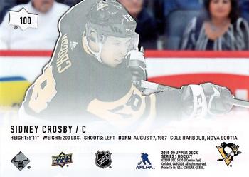2019-20 Upper Deck - Clear Cut #100 Sidney Crosby Back