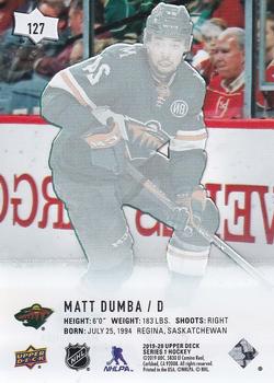 2019-20 Upper Deck - Clear Cut #127 Matt Dumba Back