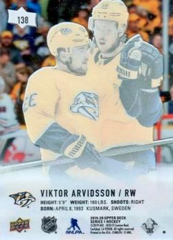 2019-20 Upper Deck - Clear Cut #138 Viktor Arvidsson Back