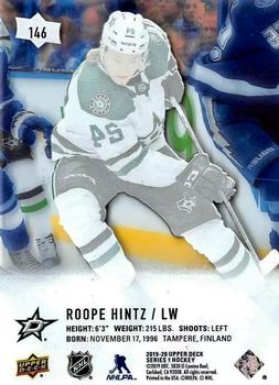 2019-20 Upper Deck - Clear Cut #146 Roope Hintz Back