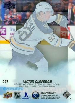 2019-20 Upper Deck - Clear Cut #207 Victor Olofsson Back