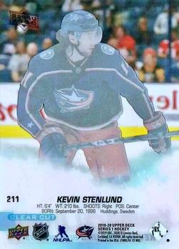 2019-20 Upper Deck - Clear Cut #211 Kevin Stenlund Back