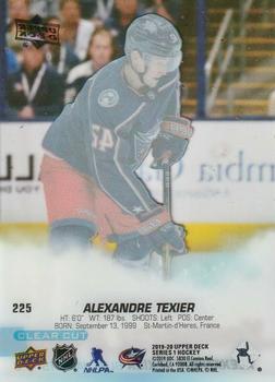 2019-20 Upper Deck - Clear Cut #225 Alexandre Texier Back