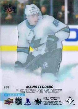 2019-20 Upper Deck - Clear Cut #230 Mario Ferraro Back
