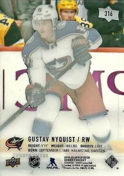 2019-20 Upper Deck - Clear Cut #316 Gustav Nyquist Back