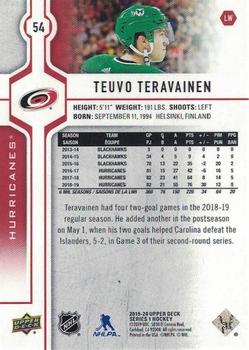 2019-20 Upper Deck - UD Exclusives #54 Teuvo Teravainen Back
