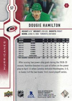 2019-20 Upper Deck - UD Exclusives #57 Dougie Hamilton Back