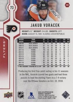 2019-20 Upper Deck - UD Exclusives #73 Jakub Voracek Back