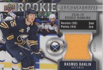 2019-20 Upper Deck - Rookie Retrospective Jersey #RR-RD Rasmus Dahlin Front