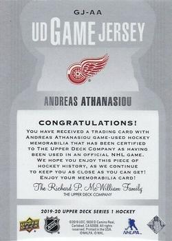 2019-20 Upper Deck - UD Game Jersey #GJ-AA Andreas Athanasiou Back