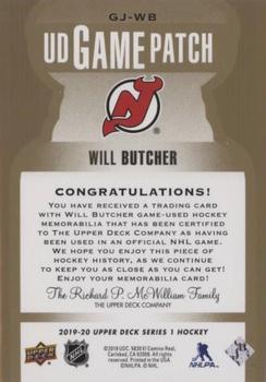 2019-20 Upper Deck - UD Game Patch #GJ-WB Will Butcher Back